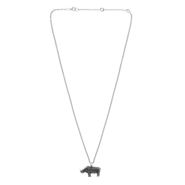 Deakin & Francis Sterling Silver Charging Rhino Pendant