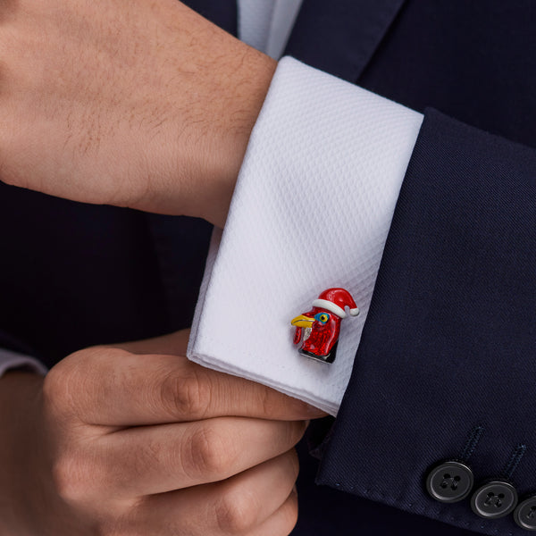 Deakin & Francis Sterling Silver Christmas Turkey Cufflinks