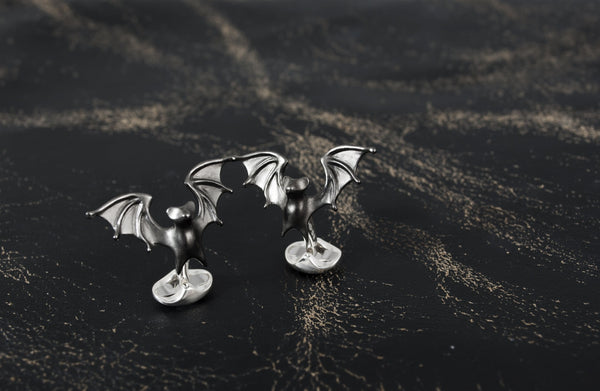 Deakin & Francis Sterling Silver 'Creepy' Bat Cufflinks