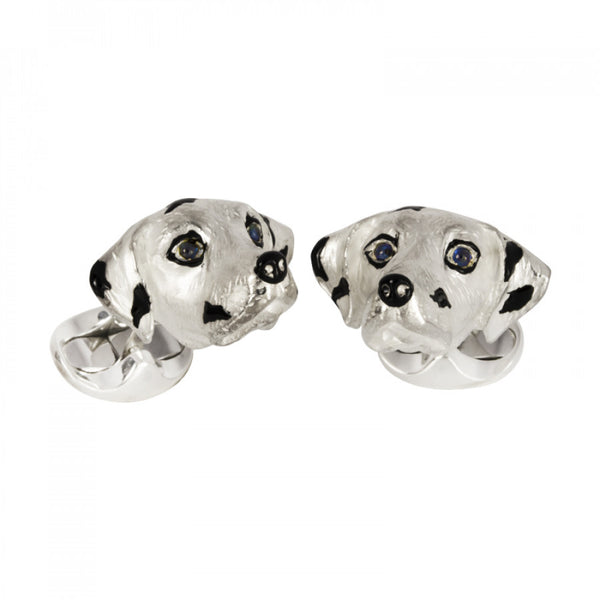 deakin & francis Sterling Silver Dalmatian Dog Cufflinks