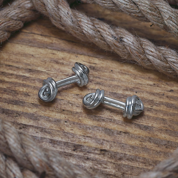 Deakin & Francis Sterling Silver Double Knot Cufflinks
