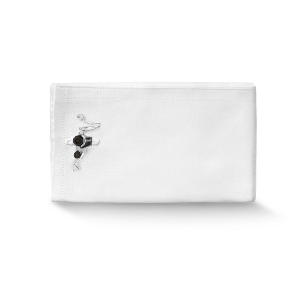 Deakin & Francis Sterling Silver Enamel Digger Cufflinks