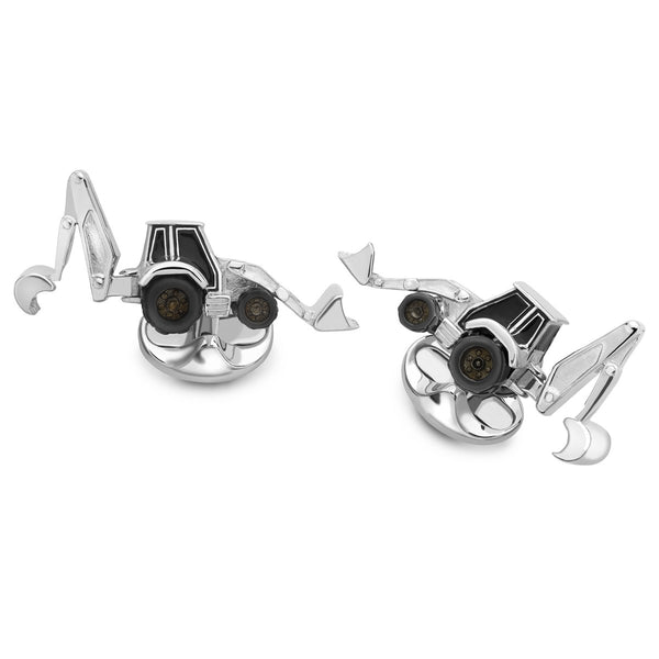 deakin & francis Sterling Silver Enamel Digger Cufflinks