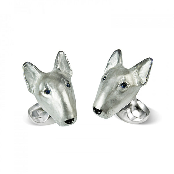 deakin & francis Sterling Silver English Bull Terrier Dog Cufflinks
