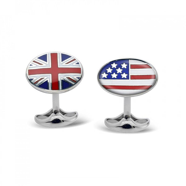 deakin & francis Sterling Silver Friends Across the Ocean Cufflinks