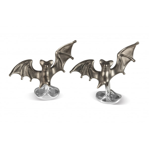 Deakin & Francis Sterling Silver 'Frightful' Bat Cufflinks