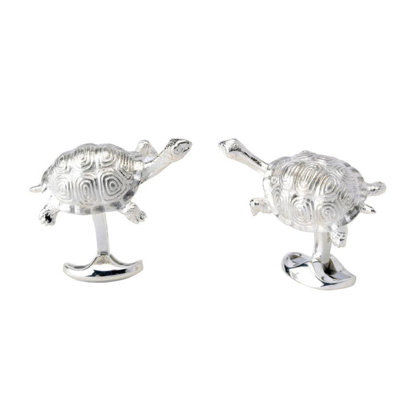 deakin & francis Sterling Silver Galapagos Tortoise Cufflinks
