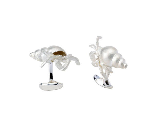 deakin & francis Sterling Silver Hermit Crab Cufflinks