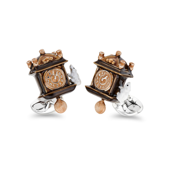 deakin & francis Sterling Silver Hickory Dickory Nursery Rhyme Cufflinks