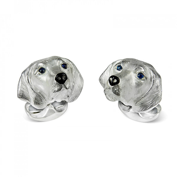 deakin & francis Sterling Silver Hungarian Vizsla Dog Cufflinks
