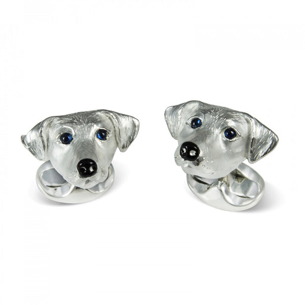 deakin & francis Sterling Silver Jack Russell Dog Cufflinks