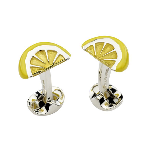 deakin & francis Sterling Silver Lemon Wedge Cufflinks