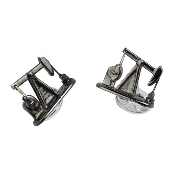 deakin & francis Sterling Silver Nodding Donkey Cufflinks