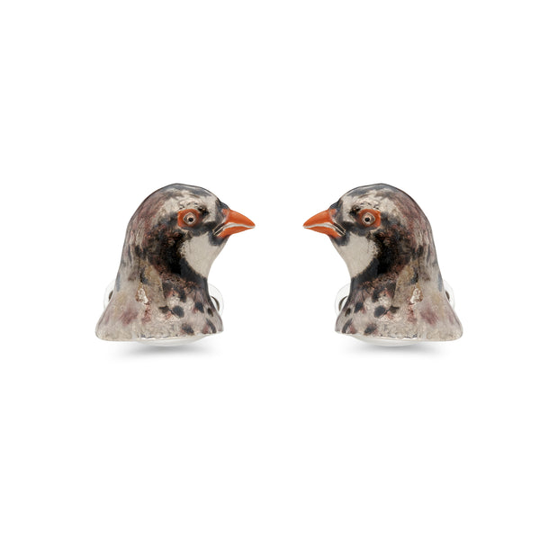deakin & francis Sterling Silver Partridge Head Cufflinks
