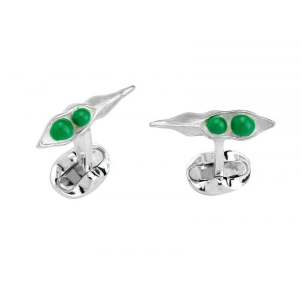 deakin & francis Sterling Silver Peas in a Pod Cufflinks
