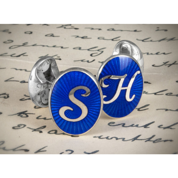 Deakin & Francis Sterling Silver Personalised Initial Cufflinks