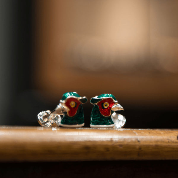 Deakin & Francis Sterling Silver Pheasant Head Cufflinks