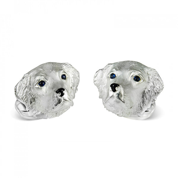 deakin & francis Sterling Silver Retriever Dog Cufflinks