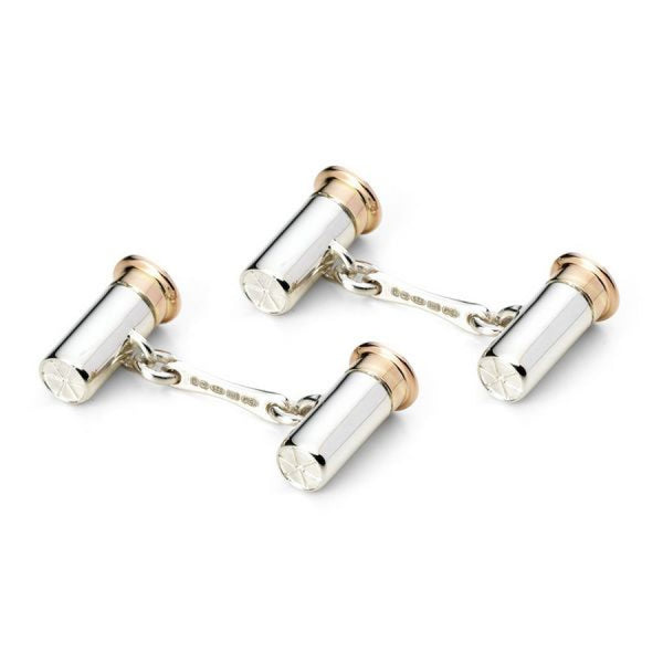deakin & francis Sterling Silver Shotgun Cartridge Cufflinks