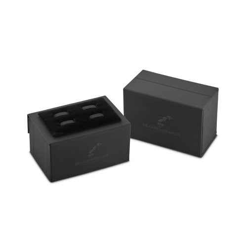 Deakin & Francis Sterling Silver Skull Cufflinks With Diamond Eyes