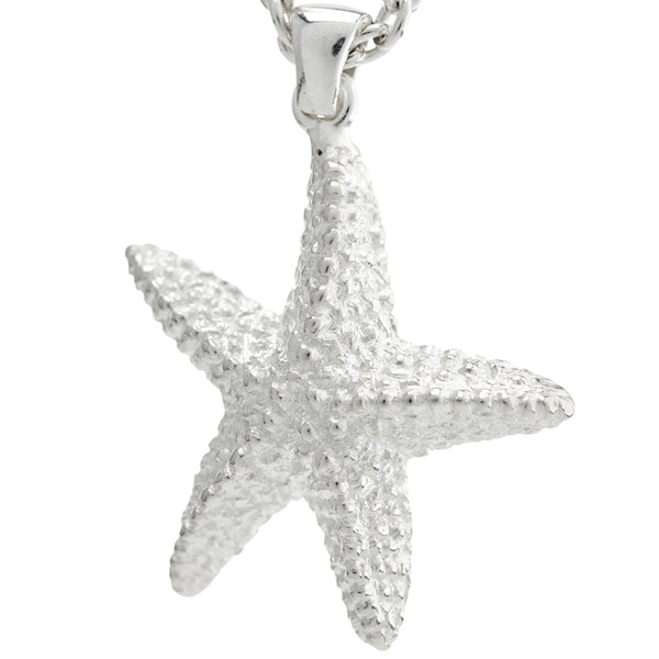 Deakin & Francis Sterling Silver Starfish Pendant And Chain
