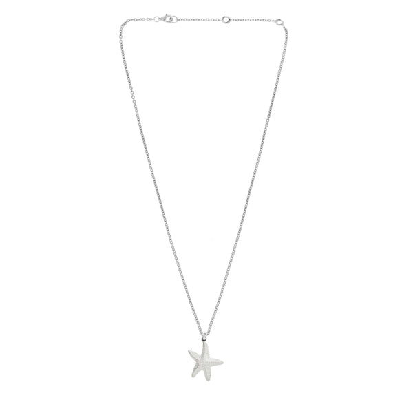 Deakin & Francis Sterling Silver Starfish Pendant And Chain