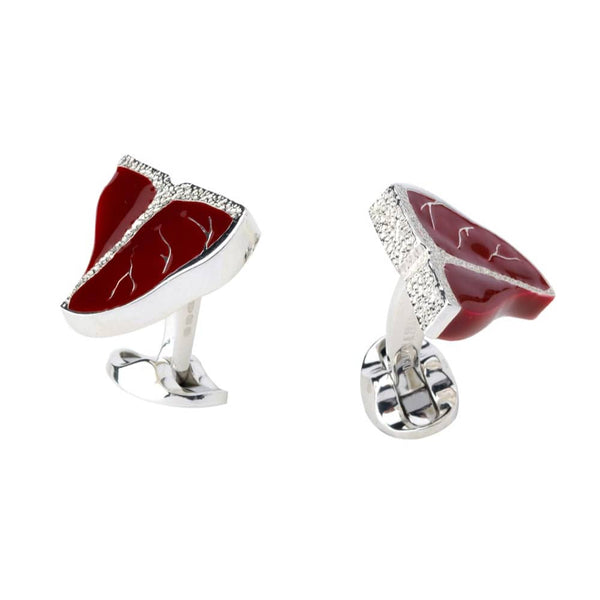 deakin & francis Sterling Silver T-Bone Steak Cufflinks