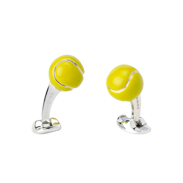 deakin & francis Sterling Silver Tennis Ball Cufflinks deakin & francis Sterling Silver Tennis Ball Cufflinks