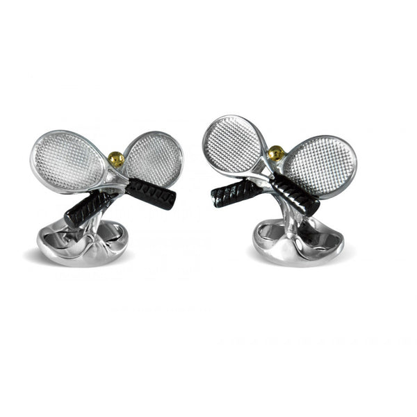 deakin & francis Sterling Silver Tennis Racket Cufflinks