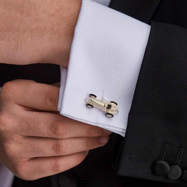 Deakin & Francis Sterling Silver Toy Racing Car Cufflinks