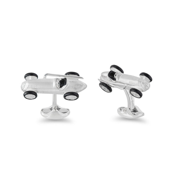 deakin & francis Sterling Silver Toy Racing Car Cufflinks