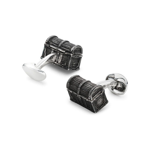 Deakin & Francis Sterling Silver Treasure Chest Cufflinks