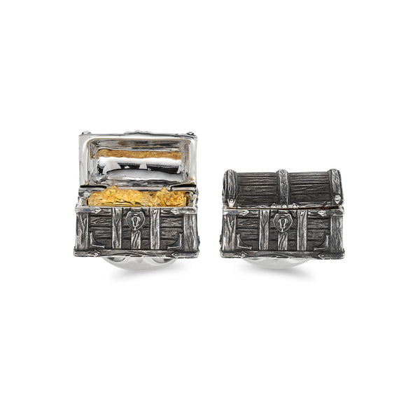 deakin & francis Sterling Silver Treasure Chest Cufflinks