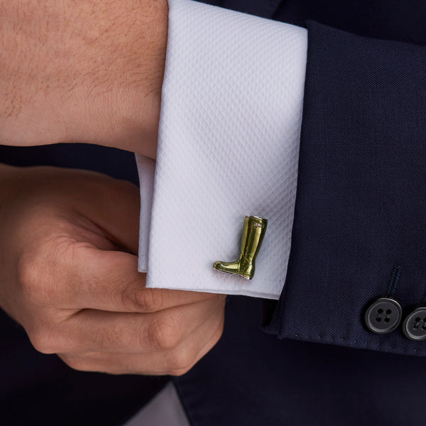 Deakin & Francis Sterling Silver Wellington Boot Cufflinks