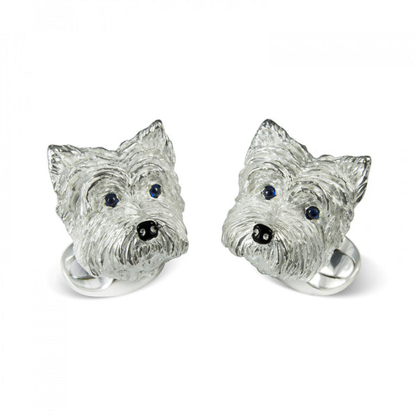 deakin & francis Sterling Silver West Highland Terrier Dog Cufflinks