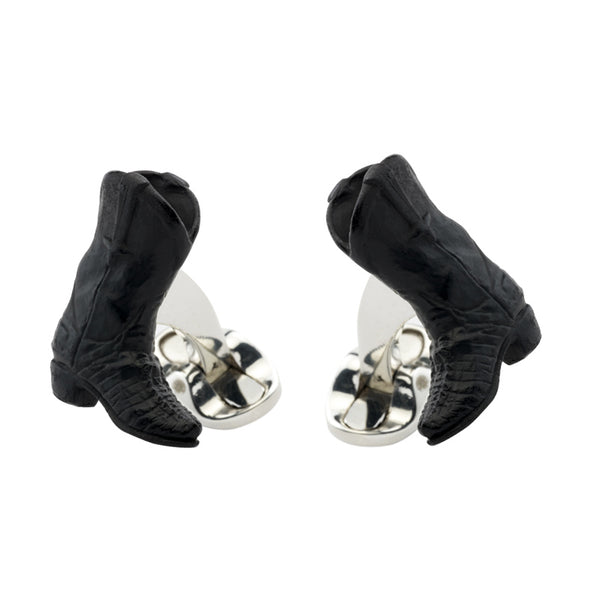 deakin & francis Sterling Silver Western Boot Cufflinks