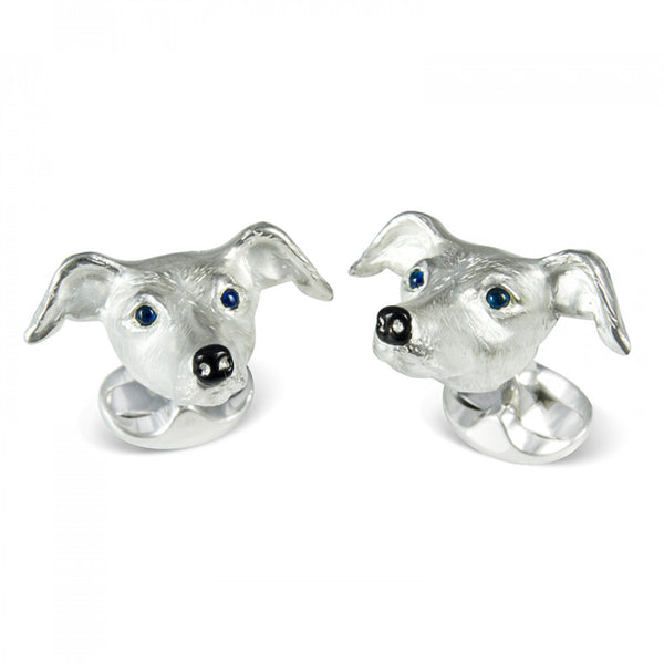 deakin & francis Sterling Silver Whippet Dog Cufflinks
