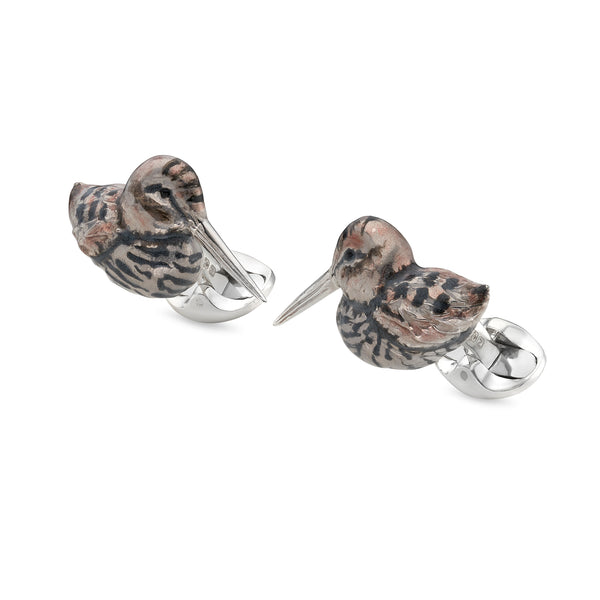 Deakin & Francis Sterling Silver Woodcock Head Cufflinks