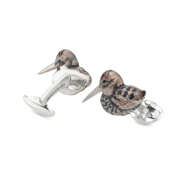 Deakin & Francis Sterling Silver Woodcock Head Cufflinks