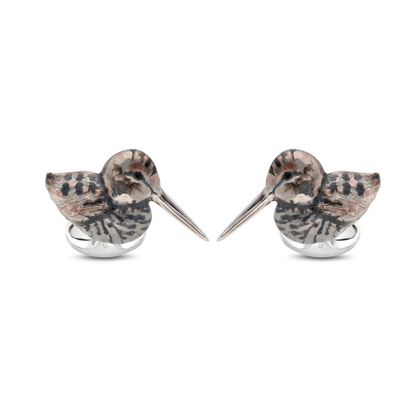 deakin & francis Sterling Silver Woodcock Head Cufflinks