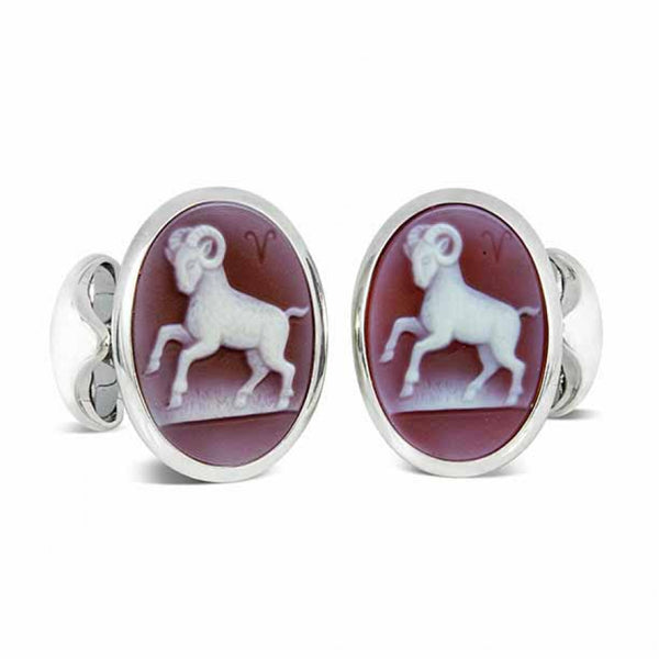 deakin & francis Sterling Silver Zodiac Cufflinks - Aries