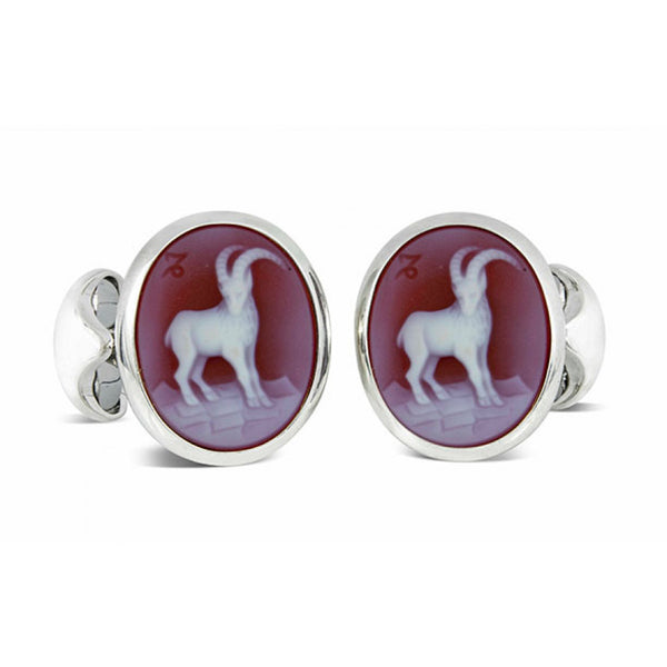 deakin & francis Sterling Silver Zodiac Cufflinks - Capricorn