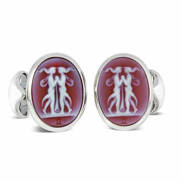 deakin & francis Sterling Silver Zodiac Cufflinks - Gemini