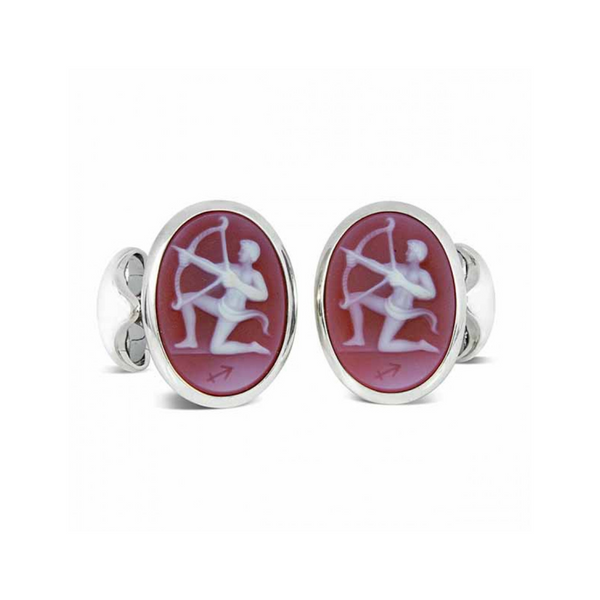 deakin & francis Sterling Silver Zodiac Cufflinks - Sagittarius