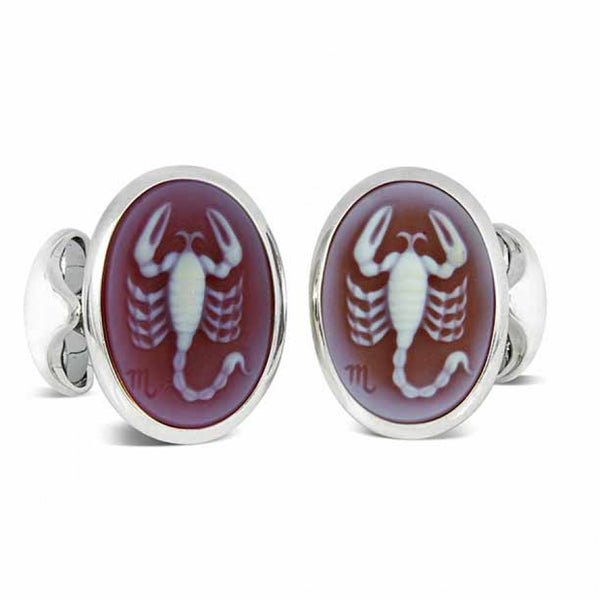 deakin & francis Sterling Silver Zodiac Cufflinks - Scorpio