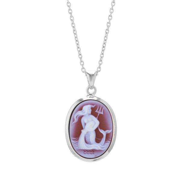 deakin & francis Sterling Silver Zodiac Pendant - Aquarius