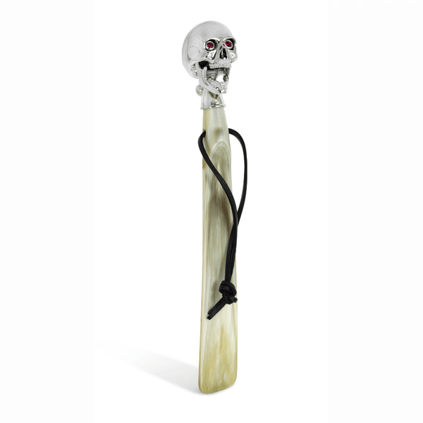 deakin & francis Travel Size Shoehorn with High Shine Skull Head
