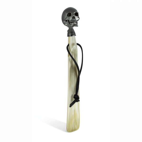 deakin & francis Travel Size Shoehorn with Matte Black Skull Head