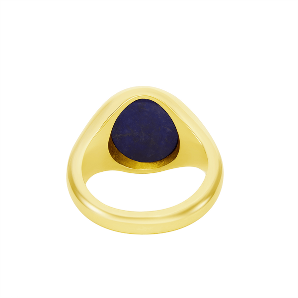 Deakin & Francis Yellow Gold Stone Set Lapis Lazuli Signet Ring