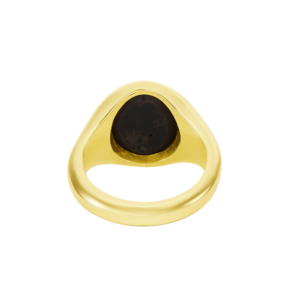 Deakin & Francis Yellow Gold Stone Set Sardonyx Signet Ring